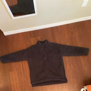 Sherpa button up sweatshirt